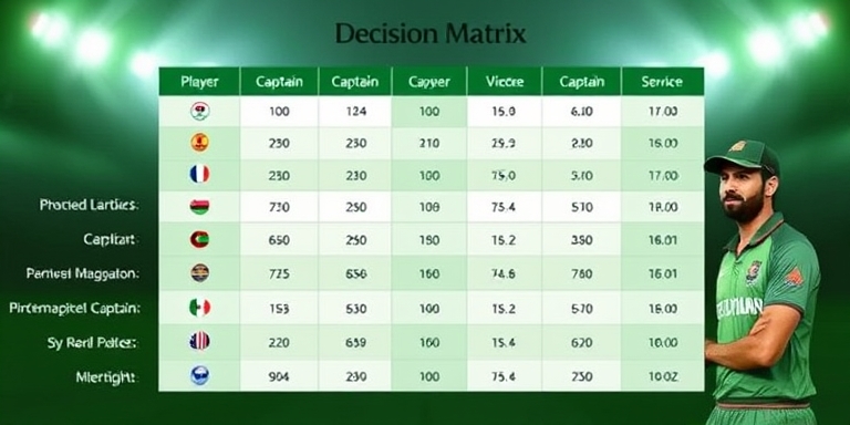 82Lottery India captain decision matrix